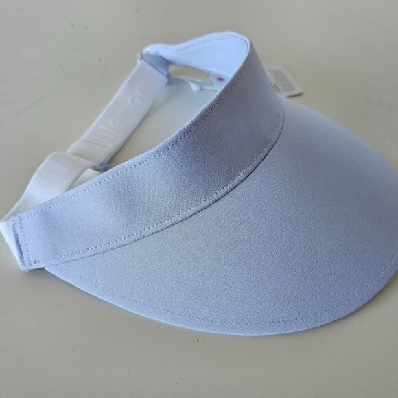 NWT LULULEMON SRNB Light Blue White Fast Paced Wide Ban Run Visor Hat Women's OS - Picture 3 of 10